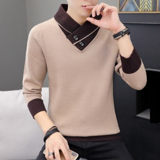 Pull homme avec col F227