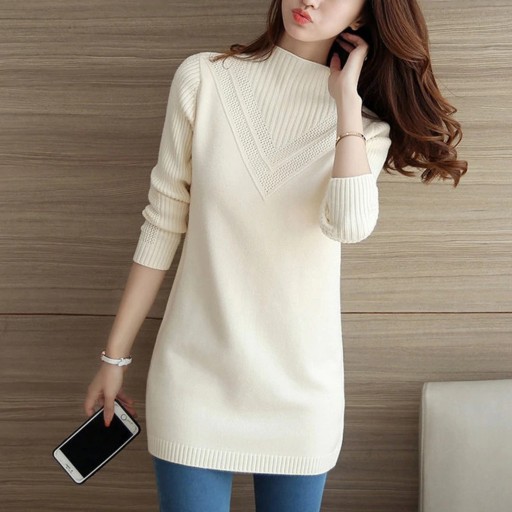 Pull long en tricot pour femmes