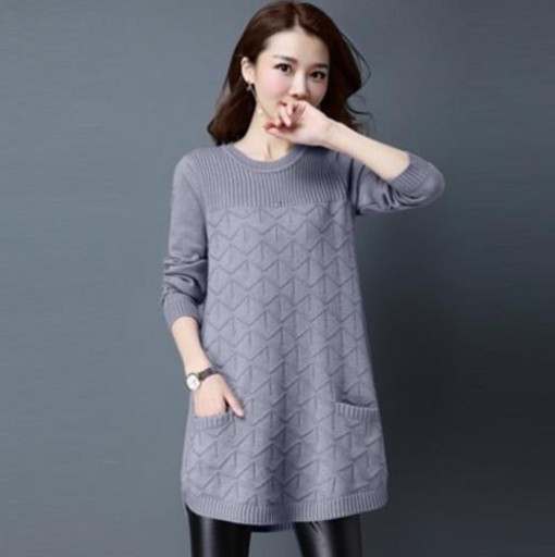 Pull long pour femme avec poches