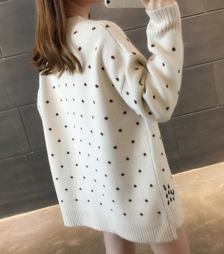 Pull long pour femmes avec boutons A2339