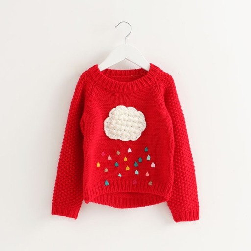 Pull pour fille avec un nuage J1897
