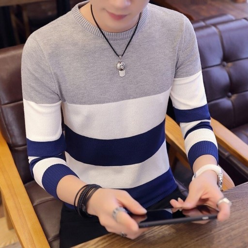 Pull rayé pour homme
