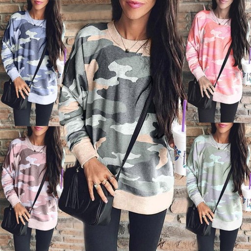 Pullover camuflado feminino