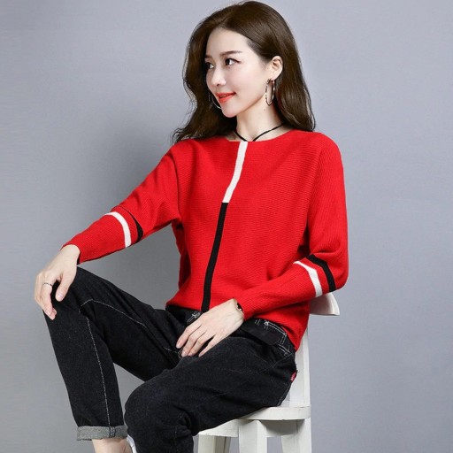 Pullover feminino com mangas morcego G414