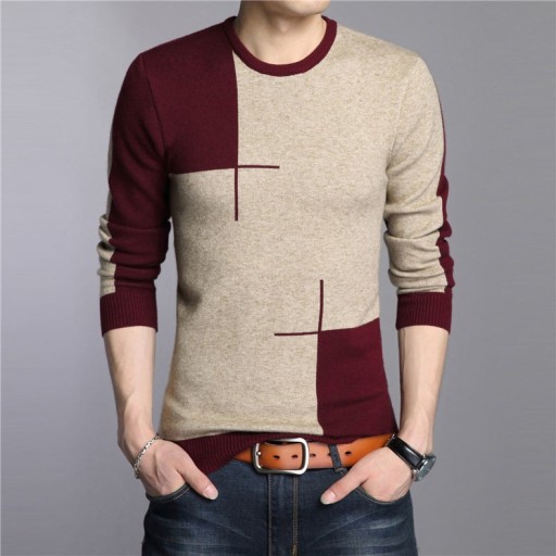Pulover bărbați cu un design interesant J2234