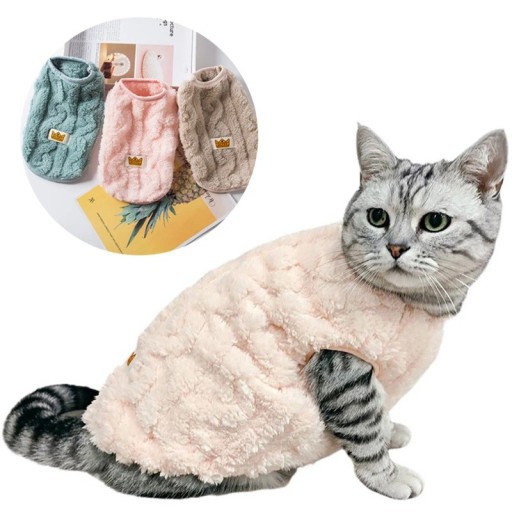 Pulover de toamnă-iarnă pentru pisici cu greutatea de 1,5–2,5 kg S Pulover cald din fibră moale Îmbrăcăminte călduroasă pentru iarnă Selecție