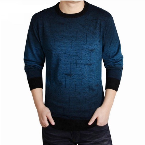 Pulover elegant pentru bărbați - Albastru J3351