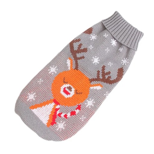 Pulover tricotat pentru câini 6,5 - 8,5 kg Lână Îmbrăcăminte caldă de iarnă pentru câini mijlocii Material moale și elastic Pulover cald pentru câini Croială confortabilă Design elegant