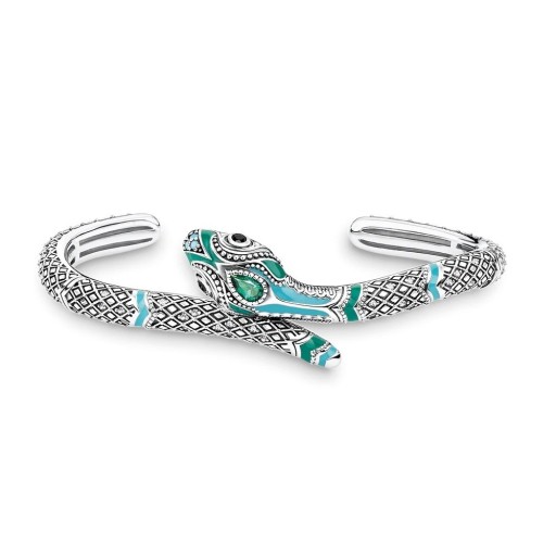 Pulseira aberta de mulher cobra