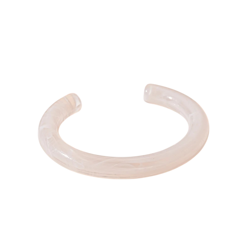 Pulseira de acrílico para senhora com 6 cm de largura, forma geométrica, aberta, espessura de 1,15 cm, design moderno para uso diário