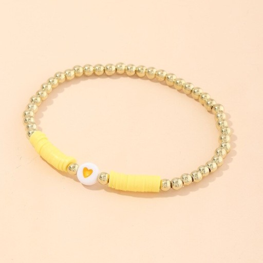 Pulseira de contas feminina com coração H626