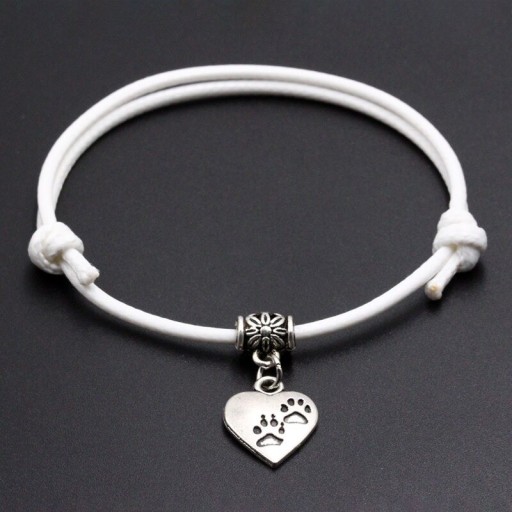 Pulseira de cordão com coração H469