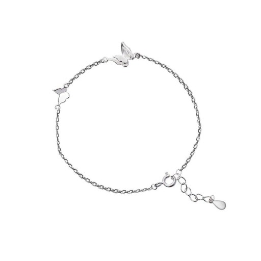 Pulseira de corrente feminina com borboletas