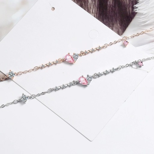 Pulseira de corrente feminina com gotas de água