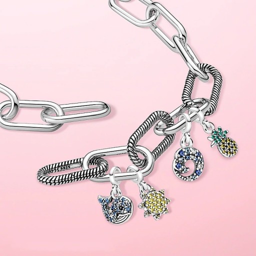 Pulseira de corrente feminina com pérola