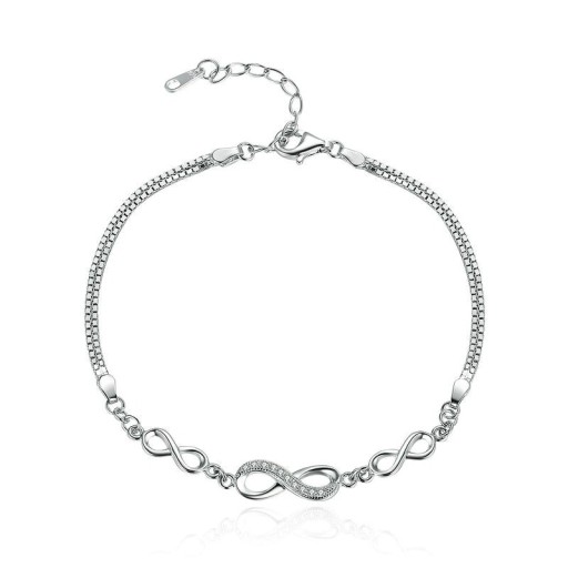 Pulseira de corrente feminina infinito