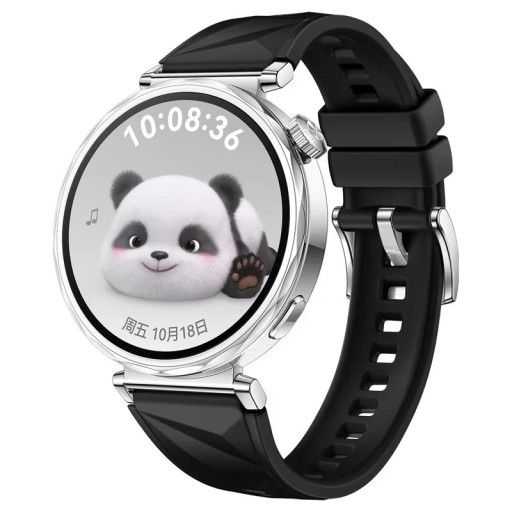 Pulseira de silicone para Huawei Watch GT 5 46 mm Fecho metálico seguro Pulseira respirável, macia e resistente para atividades desportivas e uso diário