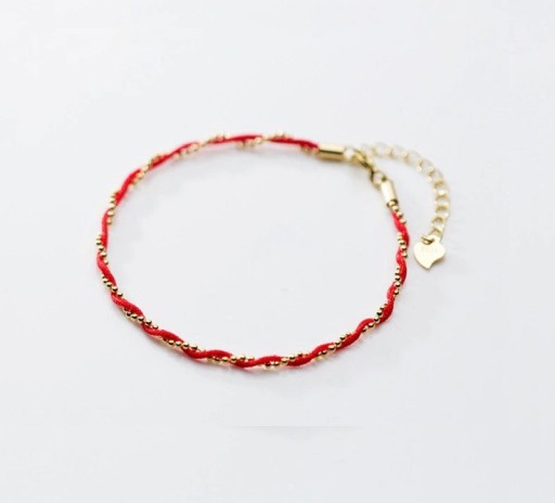 Pulseira dupla de bolas para senhora