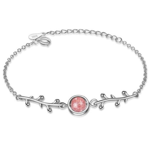 Pulseira feminina com cristal