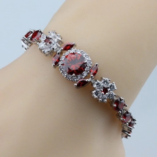 Pulseira feminina com zircões