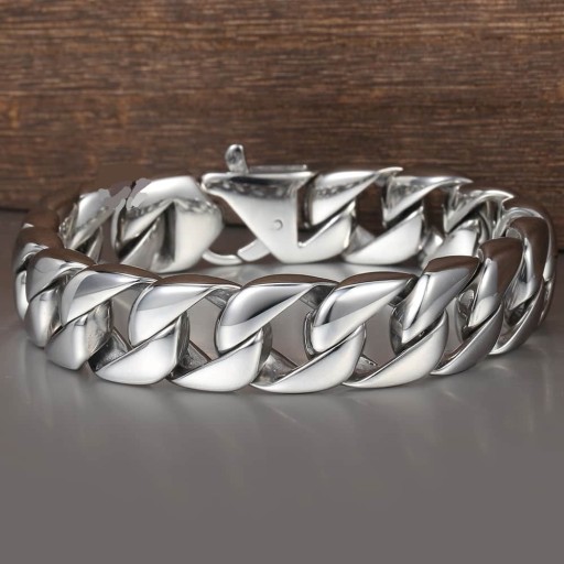 Pulseira masculina maciça