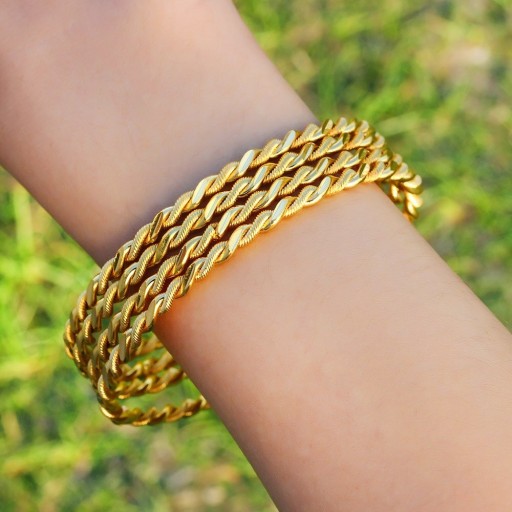 Pulseira rígida feminina 4 pcs H675