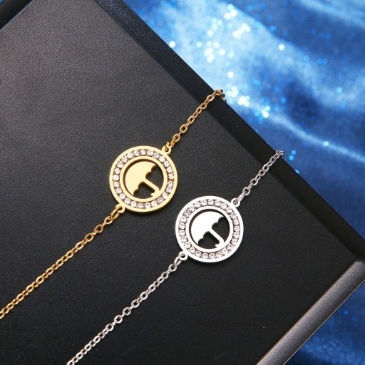 Pulsera de cadena con forma de paraguas para mujer