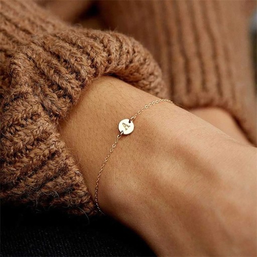 Pulsera de cadena con letras para mujer