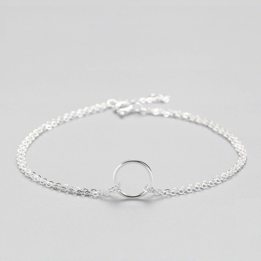Pulsera de cadena de mujer con anillo