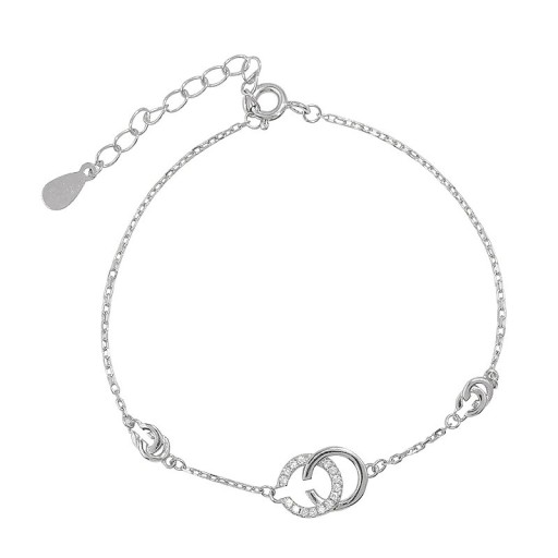 Pulsera de cadena de mujer con anillos