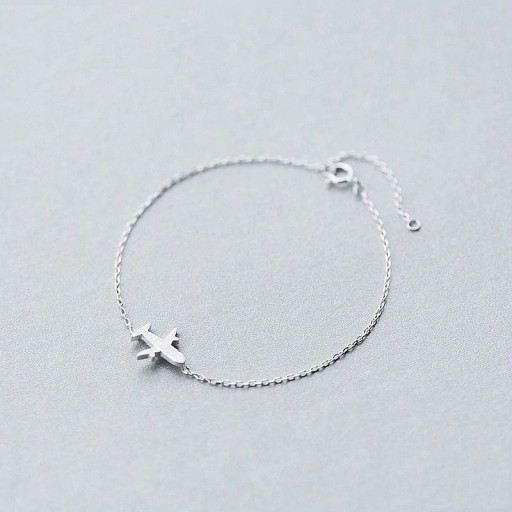 Pulsera de cadena de mujer con avión