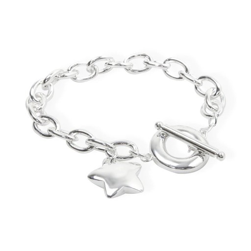 Pulsera de cadena para mujer con colgante de estrella