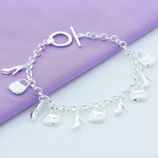 Pulsera de cadena para mujer con colgantes P200
