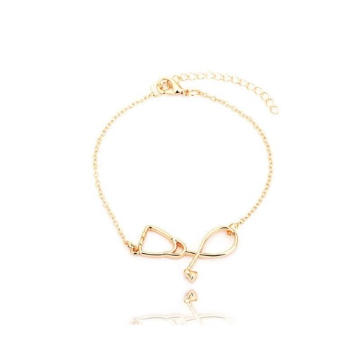 Pulsera de cadena para mujer con estetoscopio