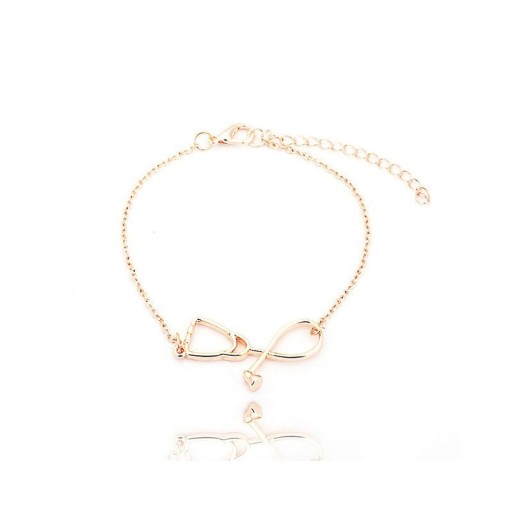 Pulsera de cadena para mujer con estetoscopio