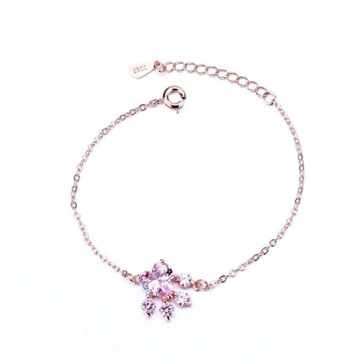 Pulsera de cadena para mujer con forma de pata de perro