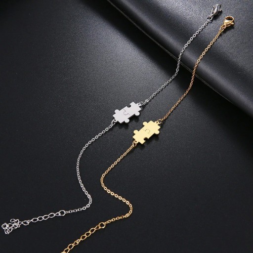 Pulsera de cadena tipo rompecabezas para mujer