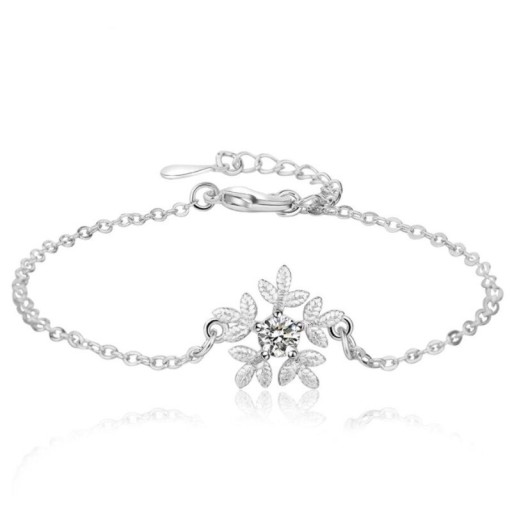Pulsera de copo de nieve para mujer