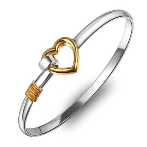 Pulsera de corazón macizo para mujer