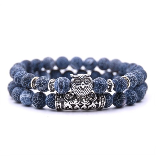 Pulsera de cuentas con búho 2 uds.