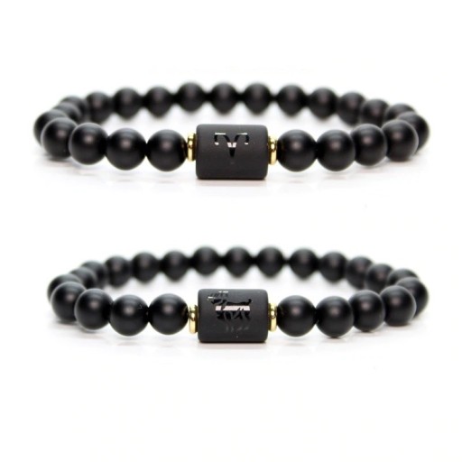 Pulsera de cuentas con el signo del zodiaco para mujer