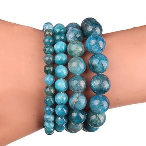Pulsera de cuentas de apatita para mujer