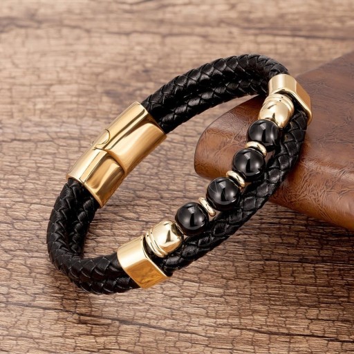 Pulsera de cuentas multicapa