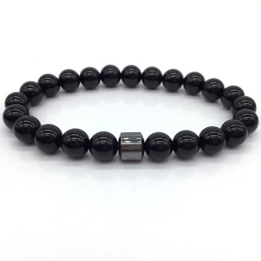 Pulsera de cuentas para hombre con hematita