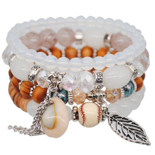 Pulsera de cuentas para mujer 4 piezas J117