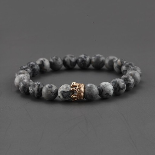 Pulsera de cuentas para mujer con corona
