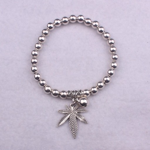 Pulsera de mujer con bolas y colgante H566