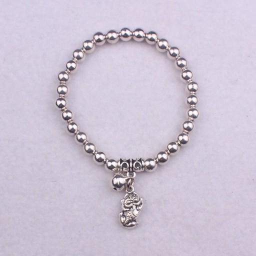 Pulsera de mujer con bolas y colgante H566