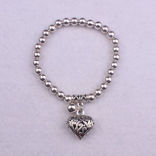Pulsera de mujer con bolas y colgante H566
