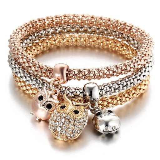 Pulsera de mujer con colgantes 3 uds.